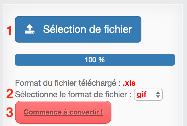 Comment convertir XLS en GIF en ligne
